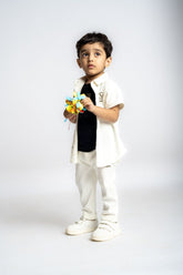 Gusto Newborn Half-Sleeve Co-Ord Set with Shirt